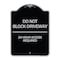 Signmission Do Not Block Driveway 24 Hour Access Required Heavy-Gauge Aluminum Sign, 24" H, BS-1824-24633 A-DES-BS-1824-24633 - alternate 1